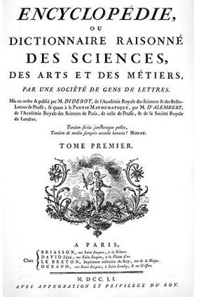 Cartula de L'encyclopedie (1751)
