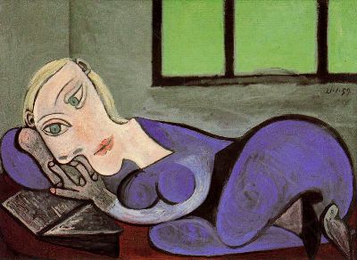 "Mujer acostada leyendo'' de Pablo Picasso 