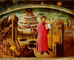 Fresco de Domenico di Michelino (1465), de la cpula de la iglesia de Santa Mara del Fiore, en Florencia.