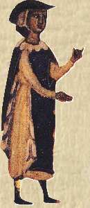 Una representacin medieval de Bernart de Ventadorn.