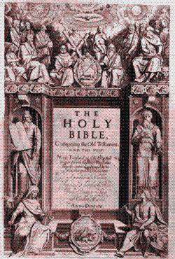 Portada de la primera edicin de la Biblia del Rey Jaime