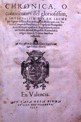 Chronica...Jaume I... - Vda. de Joan Mey Flandro - Valencia 1557.jpg