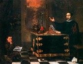 Don Miguel de Mañara leyendo la Regla de la Santa Caridad - Juan de Valdés leal 1680.jpg
